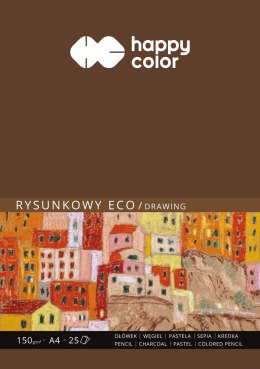 Blok rysunkowy ECO, ART, A4, 25 ark, 150g, Happy Color HA 3715 2030-A25