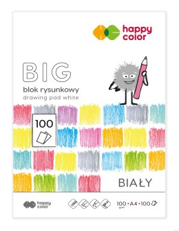 Blok rysunkowy biały BIG, A4, 100g, 100 ark, Happy Color HA 3710 2030-0B100