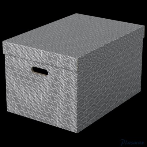 Pudełka domowe do przechowywania, rozmiar L, 3 sztuki, szare Esselte 628287