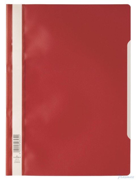 Skoroszyt A4 z przezroczystą okładką z PP Czerwony 257303 DURABLE (50)