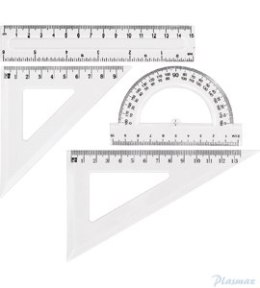 Zestaw geometryczny GR-031T, przezroczysty GRAND 130-1640