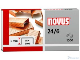 Zszywki miedziowane 24/6 1000szt NOVUS 040-0206