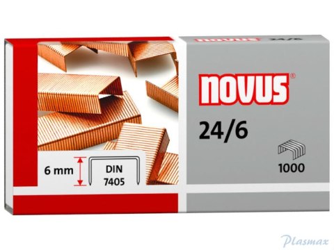 Zszywki miedziowane 24/6 1000szt NOVUS 040-0206 Zszywki miedziowane 24/6 1000szt NOVUS 040-0206