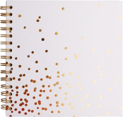 Album na spirali Golden Dots, 20x20cm, 30 ark, kremowe, 180 g/m2, Happy Color HA 7631 2020-DC30