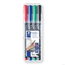 Foliopis Lumocolor, M, wodoodporny, zestaw 4 kol. (2, 3, 5, 9) w etui box, Staedtler S 317 WP4