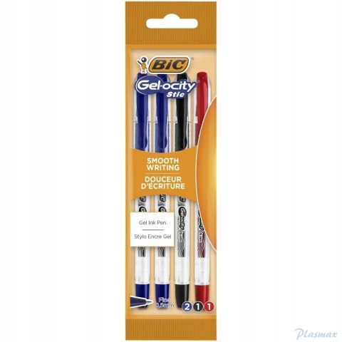 Długopis żelowy BIC Gel-ocity Stic 0.5mm czerwony, 951764