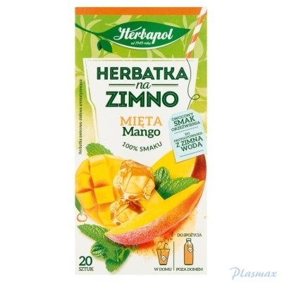 Herbata HERBAPOL NA ZIMNO Mięta & Mango (20 saszetek)