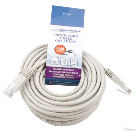 Kabel UTP CAT 5E PATCHCORD 10m szary EB277E ESPERANZA