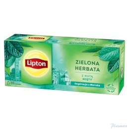 Herbata LIPTON GREEN TEA MINT 20 torebek zielona z nutą mięty