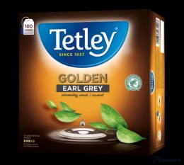 Herbata TETLEY GOLDEN EARL GREY czarna 100 saszetek z zawieszką