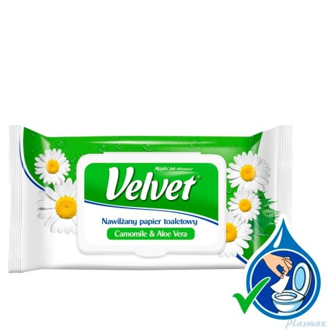 Papier toaletowy VELVET nawilżany (42) RUMIANKOWY