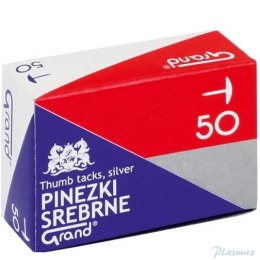 Pinezki srebrne plastikowe 50szt 110-1636 GRAND