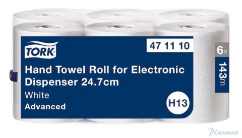 Ręcznik w roli TORK Lotus enMotion do dozowników elektronicznych, (6 rolek), 2 warstwy, makulatura, 143m, system H13 471110