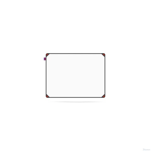 Tablica suchościeralna magnetyczna MemoBe idea EDGE ALL BLACK, powierzchnia biała, rama aluminiowa czarna, 60x45 cm MITM060045.0