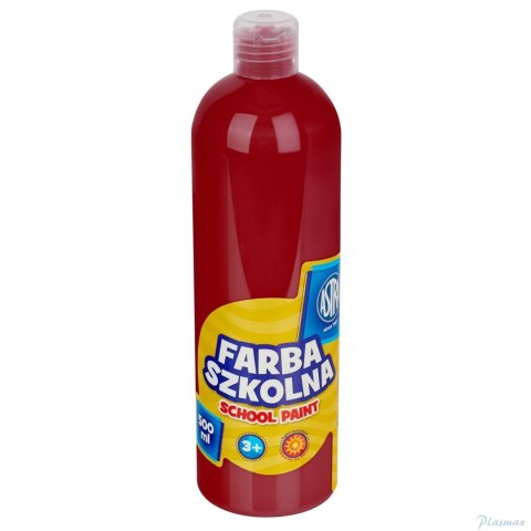 Farba szkolna Astra 500 ml - czerwona ciemna, 301217005