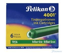 Naboje do piór krótkie ciemnozielone 300087 Pelikan