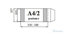 Okładka książkowa A4/2 poziom regulowana wys.wew.203mm (10) D&D