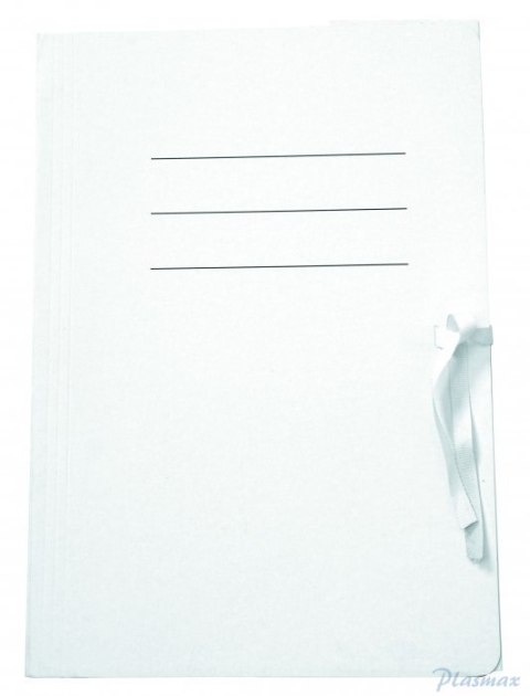 Teczka A4 z tasiemką do akt 300g/m2 biała UNIPAP