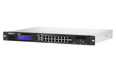 Qnap QGD-1600-4G, 16x 1GbE, 2x combo 10GbE SFP+/RJ45, Intel Celeron J4115, 4GB, equipped with QTS, 2 X 2.5" SSD/HDD, 2 x PCIe Ge