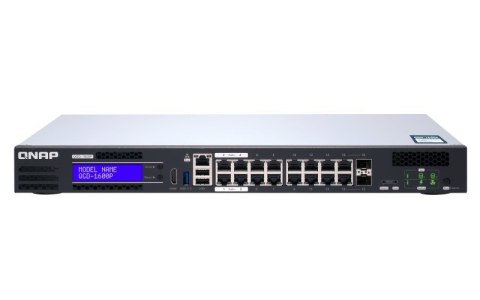 Qnap QGD-1600P-8G, 16x 1GbE, 2x combo 10GbE SFP+/RJ45, 370W Po, Celeron J4115, 8GB, equipped with QTS, 2 X 2.5" SSD/HDD, 2 x PCI