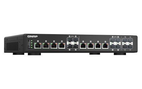 Qnap QSW-IM1200-8C, 8x combo 10GbE SFP+/RJ45, 4 ports 10GbE SFP+, rack mount/wall mount, managed switch, fan less industrial des