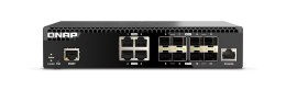 Qnap QSW-M3212R-8S4T, 4x 10GbE, 8x 10GbE SFP+, half-rackmount design, managed switch