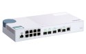 Qnap QSW-M408-2C, 8x 1GbE, 2x 0GbE SFP+, 2 x combo 10GbE SFP+/RJ45, managed switch