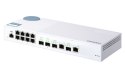 Qnap QSW-M408-2C, 8x 1GbE, 2x 0GbE SFP+, 2 x combo 10GbE SFP+/RJ45, managed switch