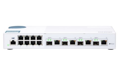 Qnap QSW-M408-4C, 8x 1GbE, 4x combo 10GbE SFP+/RJ45, managed switch