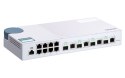 Qnap QSW-M408-4C, 8x 1GbE, 4x combo 10GbE SFP+/RJ45, managed switch