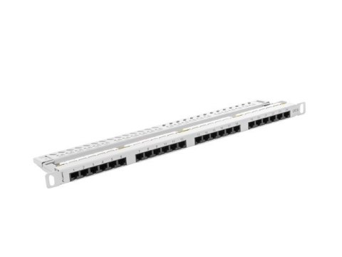 LANBERG PATCH PANEL 24 PORT 0.5U KAT.6 UTP SZARY