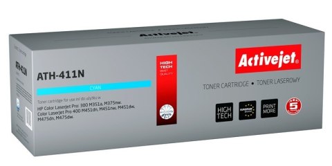 Activejet ATH-411N Toner (zamiennik HP 305A CE411A; Supreme; 2600 stron; niebieski)