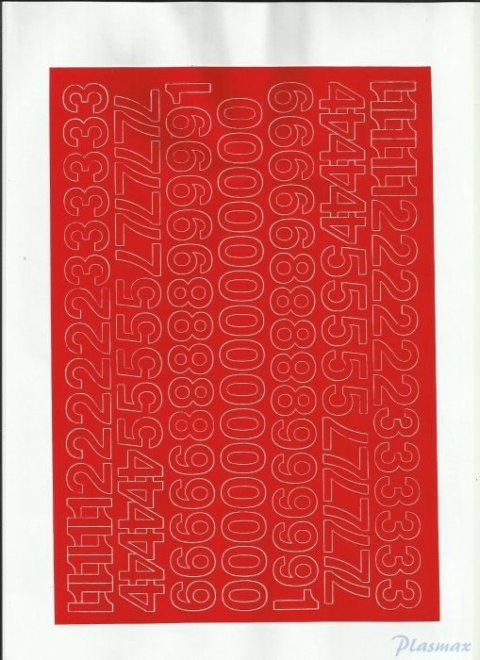 CYFRY samop. 2cm (8) czerwone ARTDRUK