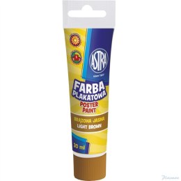 Farba plakatowa Astra tuba 30 ml - brązowa jasna, 83110912