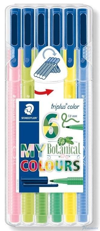 Flamaster Triplus, 1 mm, 6 szt. w etui, Botanical, Staedtler S 323 SB6CS8