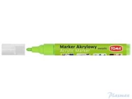 Marker akrylowy, fibrowa końcówka okrągła 2-5mm, zielony jasny metalic TO-402 Toma