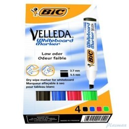 Marker suchościeralny BIC Velleda ECOlutions 1751 mix AST 4szt, 904950