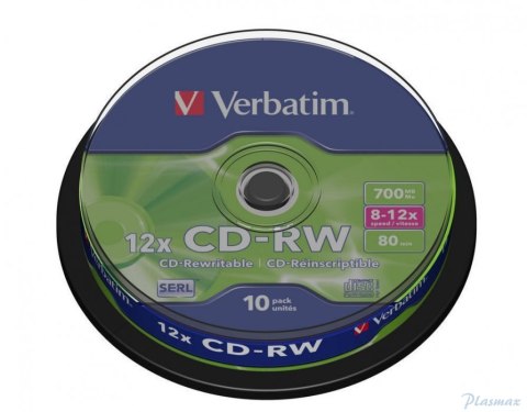 Płyta CD-RW VERBATIM CAKE(10) 700MB x12 43480