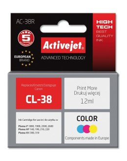 Activejet AC-38R Tusz (zamiennik Canon CL-38; Premium; 12 ml; kolor)