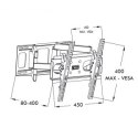 Uchwyt ścienny do telewizora ART AR-51 (Obrotowy, ścienne, Uchylny - 60"; max. 50kg)