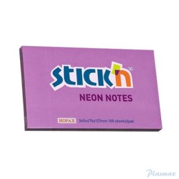 Bloczek STICKN 127x76mm fioletowy neonowy 100k 21214 STICKN