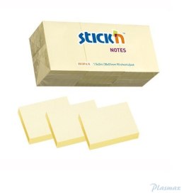 Bloczki STICKN 38x51mm żółty pastele 12bloczków x 100 kartek 21530