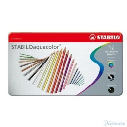 Kredki AQUACOLOR metalowe etui 12 szt 1612-5