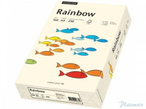 Papier xero kolorowy A4 160g.kremowy R03 RAINBOW 88042257 koś.sł.OPT