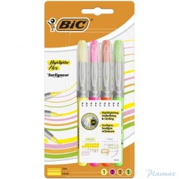 Zakreślacze BIC Highlighter Flex mix AST Etui 4szt, 950470