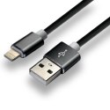 Kabel zasilający everActive CBS-1IB (USB - Lightning ; 1m; kolor czarny)