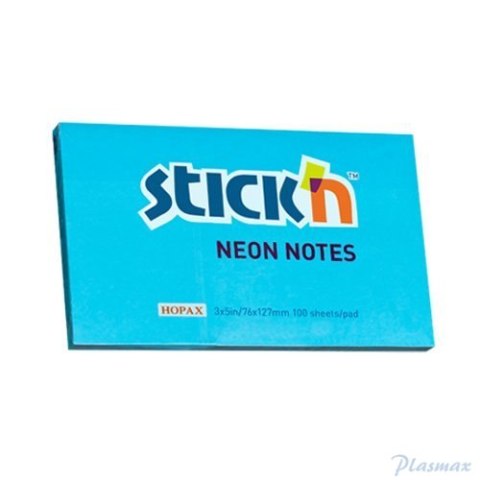 Bloczek_STICKN 127x76mm niebieski neonowy 100k 21100k 213 STICKN