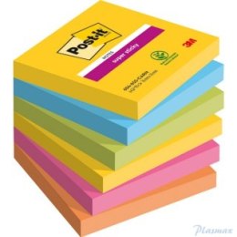 Bloczek samoprzylepny POST-IT Super Sticky,, 76x76mm, 6x90 kart., CARNIVAL