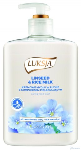 LUKSJA Mydło w płynie z dozownikiem 500 ml LINSEED&RICE MILK 8896