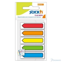 Zakładki indeksujące Strzałki 45x12mm mix 5 kolorów neon STICKN 21464